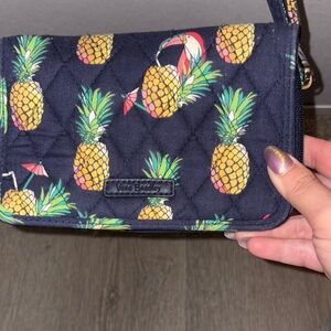 Vera Bradley Navy Pineapple Crossbody Bag